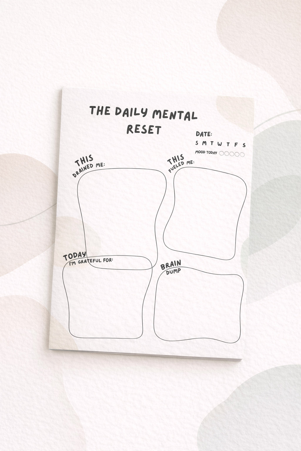 Mental Reset Planner Bundle – Daily, Weekly & Monthly Printable PDF