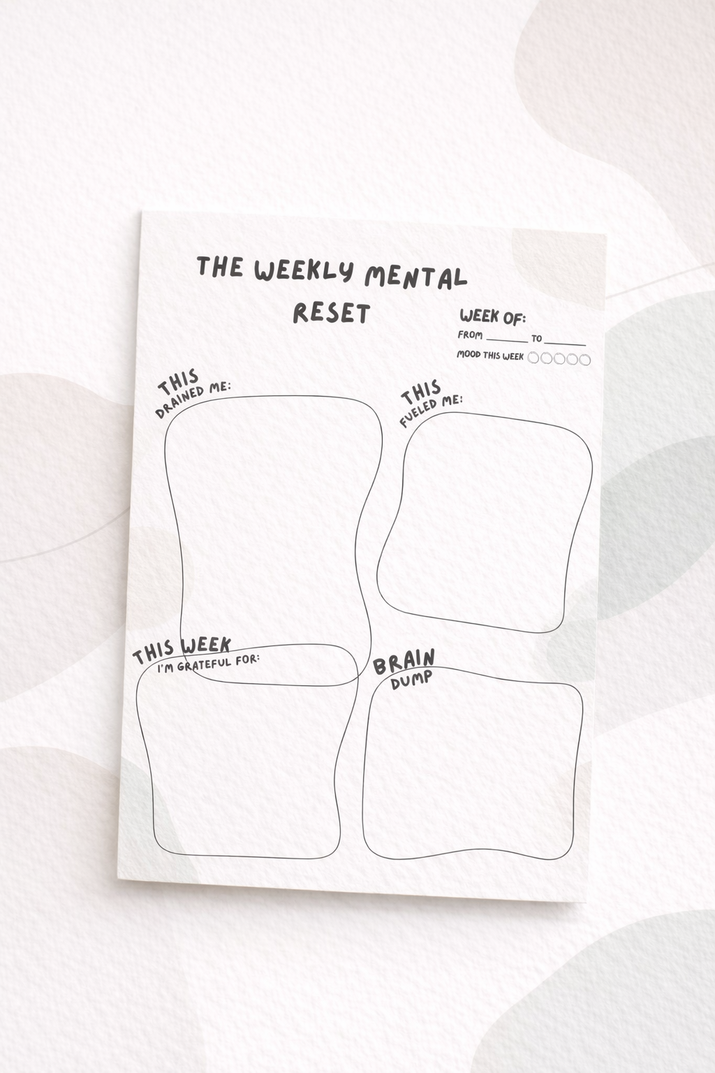 Mental Reset Planner Bundle – Daily, Weekly & Monthly Printable PDF