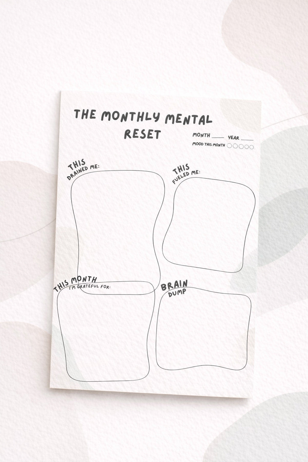 Mental Reset Planner Bundle – Daily, Weekly & Monthly Printable PDF