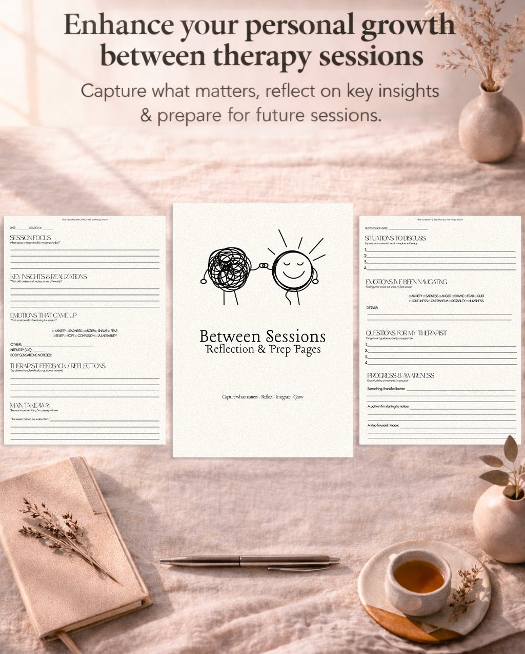 Between Sessions — Reflection & Prep Pages