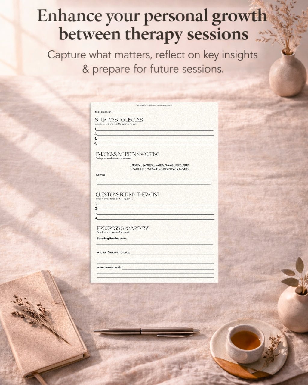 Between Sessions — Reflection & Prep Pages
